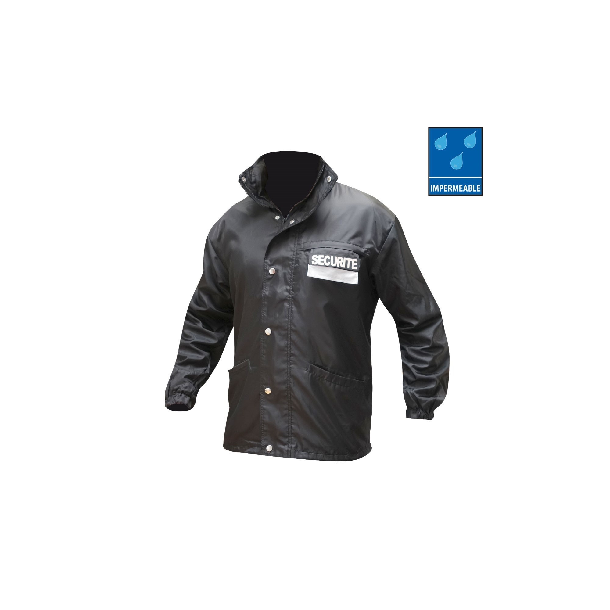BLOUSON LEGER NOIR IMPRIME SECURITE - 1 BLOUSON LEGER NOIR IMPRIME SECURITE - 1