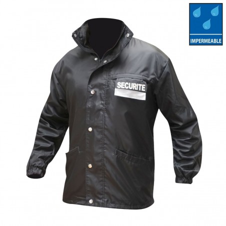 BLOUSON LEGER NOIR IMPRIME SECURITE  - 1