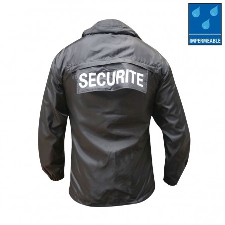 BLOUSON LEGER NOIR IMPRIME SECURITE  - 2