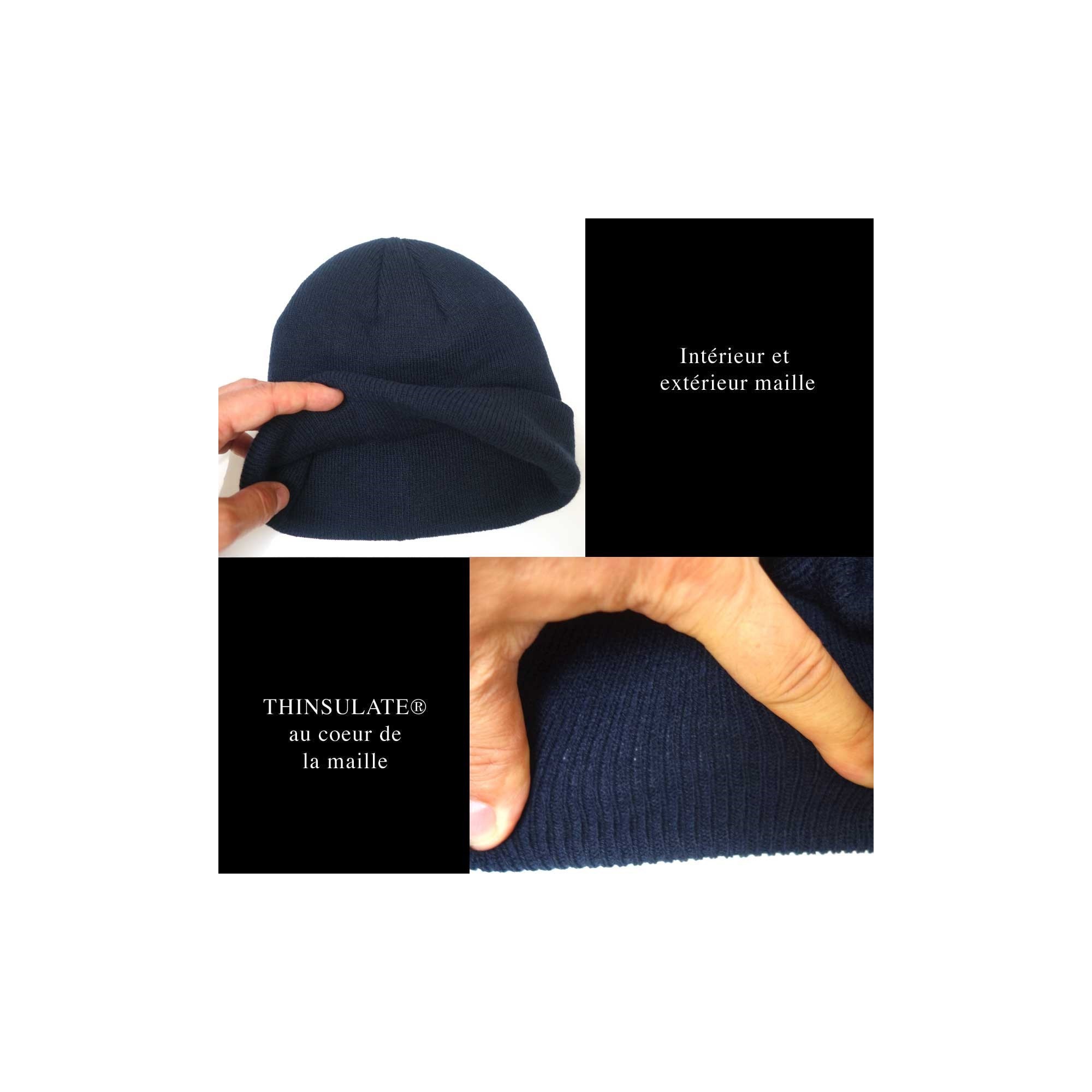 BONNET BLEU BRODE TDM  - 2 BONNET BLEU BRODE TDM  - 2