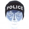 BONNET NOIR MAILLE THINSULATE BRODE POLICE - 2 BONNET NOIR MAILLE THINSULATE BRODE POLICE - 2