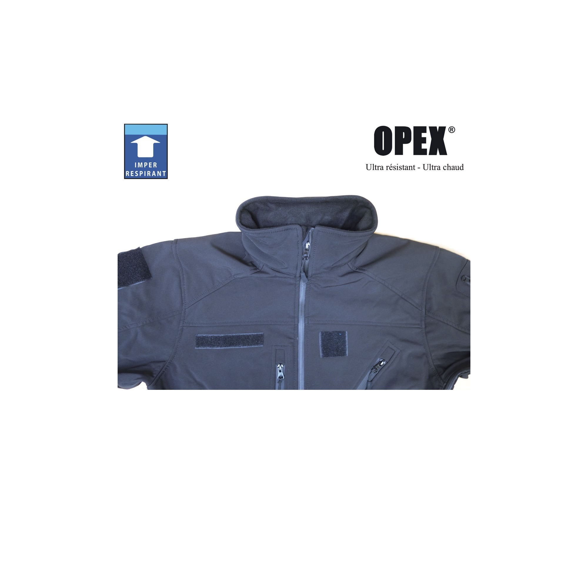 BLOUSON NOIR SOFTSHELL 3 COUCHES - 3 BLOUSON NOIR SOFTSHELL 3 COUCHES - 3