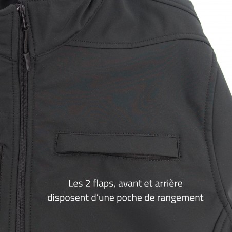 BLOUSON softshell noir flaps Sécurité  - 3