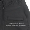 BLOUSON softshell noir flaps Sécurité  - 3 BLOUSON softshell noir flaps Sécurité  - 3