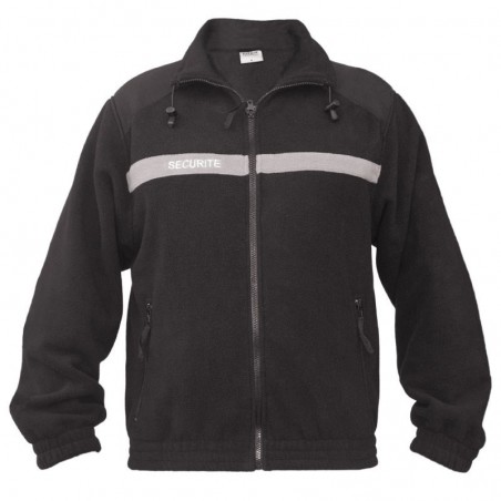 BLOUSON POLAIRE SECURITE BANDE GRISE  - 1