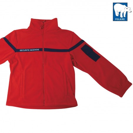 BLOUSON POLAIRE ROUGE SECURITE INCENDIE  - 2