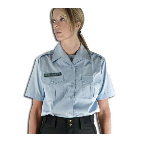 CHEMISETTE BLEUE GENDARMERIE FEMME*  - 1