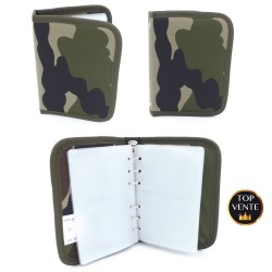 Classeur A6 militaire chef de groupe avec couverture camouflage CE