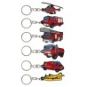 PORTE-CLES SOUPLE SAPEURS POMPIERS  - 4 PORTE-CLES SOUPLE SAPEURS POMPIERS  - 4