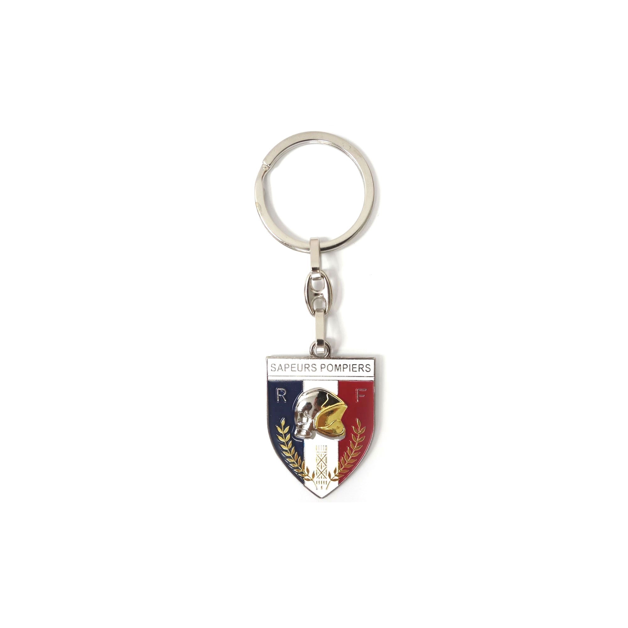 PORTE-CLES METAL SAPEURS POMPIERS ECUSSON  - 1 PORTE-CLES METAL SAPEURS POMPIERS ECUSSON  - 1