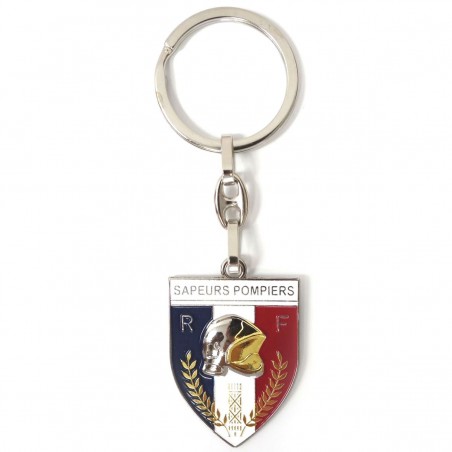 Porte clef métal - Casque Pompier - Elegance Marine