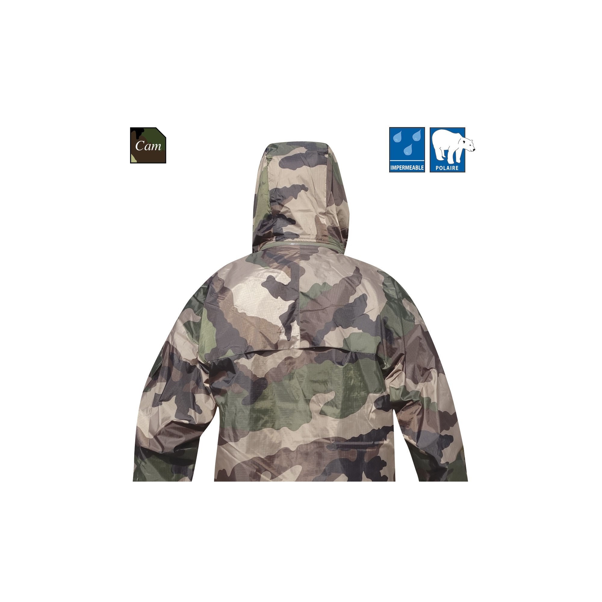 COUPE-VENT POLAIRE A CAPUCHE TYPE OTAN  - 2