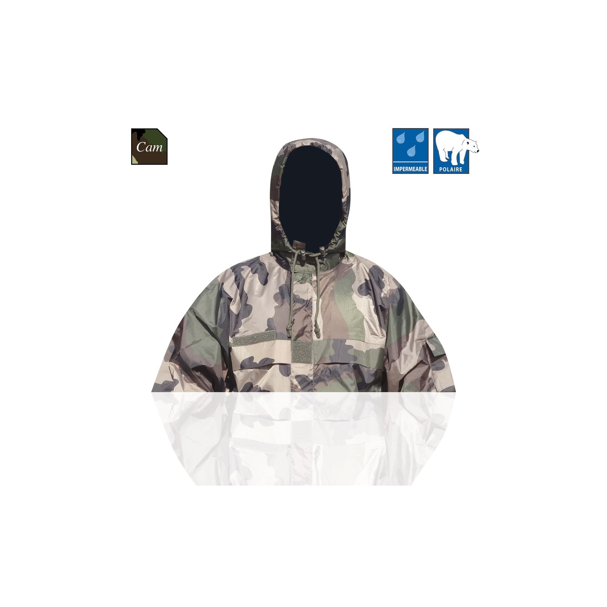 COUPE-VENT POLAIRE A CAPUCHE TYPE OTAN  - 3