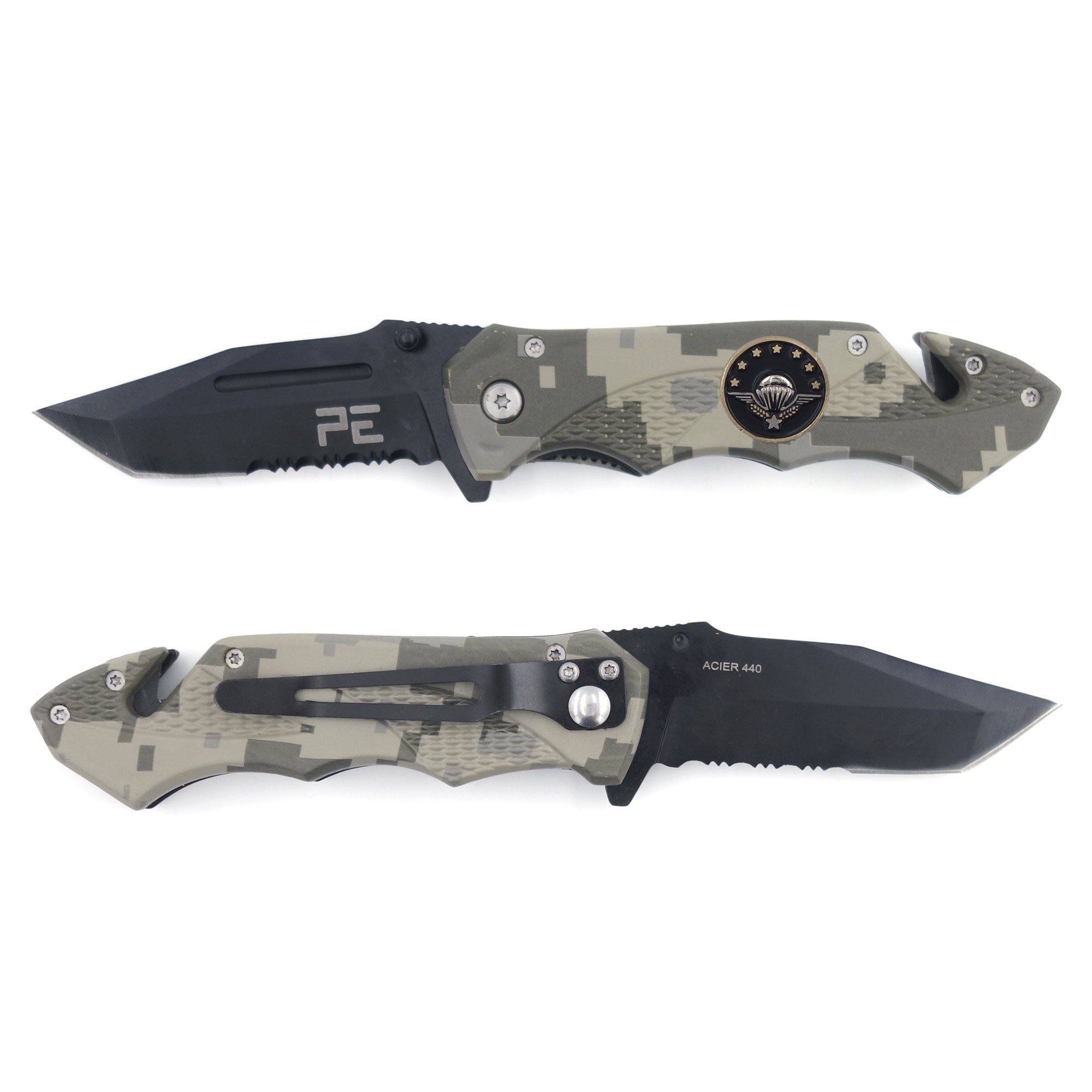 COUTEAU SURVIVAL PARA AVEC ETUI  - 3 COUTEAU SURVIVAL PARA AVEC ETUI  - 3