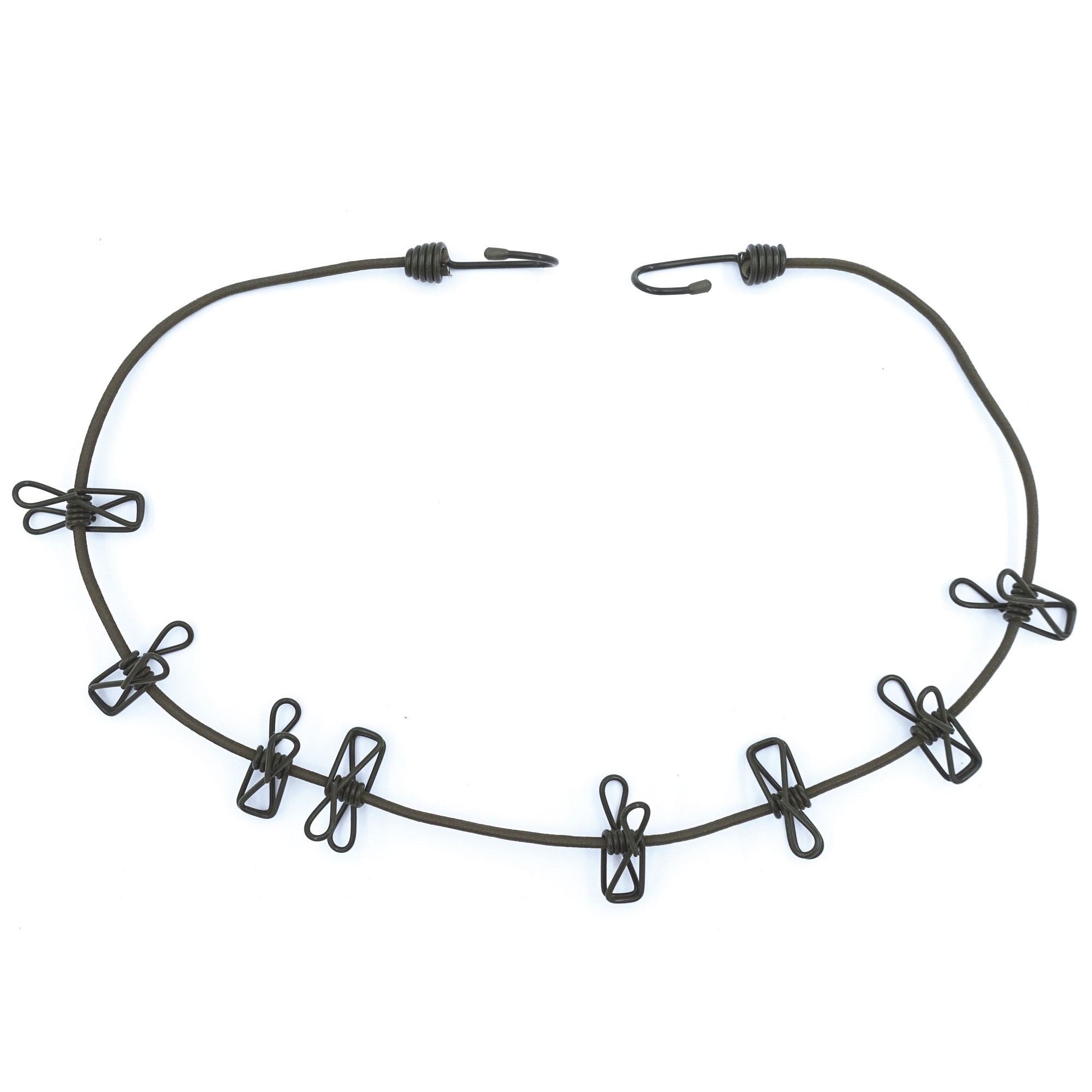 TENDEUR CORDE A LINGE AVEC 8 PINCES EVA  LG 110CM  - 1 TENDEUR CORDE A LINGE AVEC 8 PINCES EVA  LG 110CM  - 1