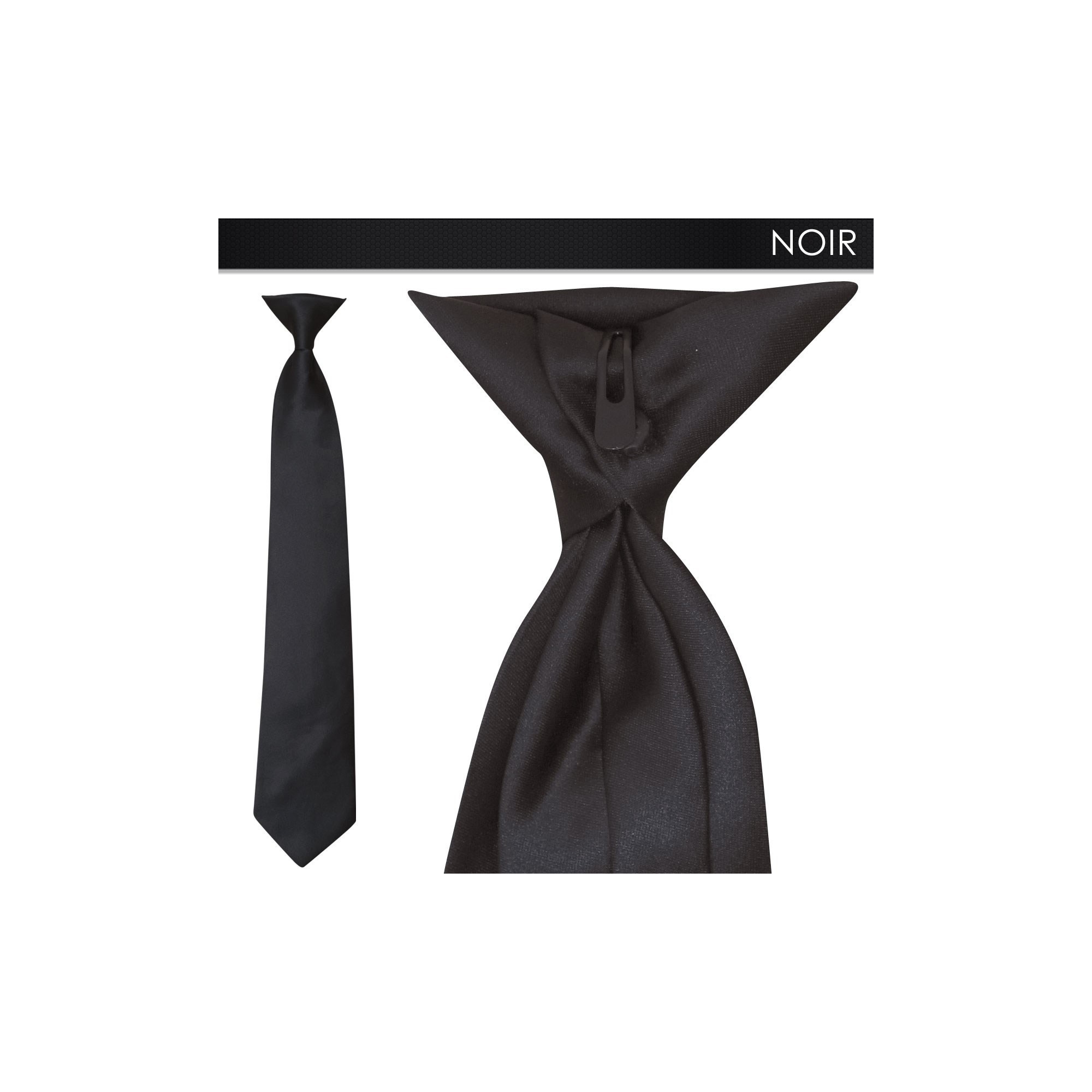 Cravate clip noire Cravate clip noire