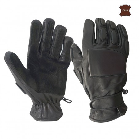 GANTS CUIR SWAT ANTI CHOCS  - 1