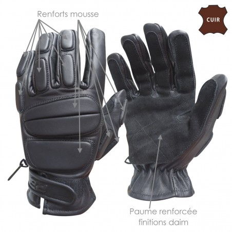 GANTS CUIR SWAT NEW DESIGN  - 2