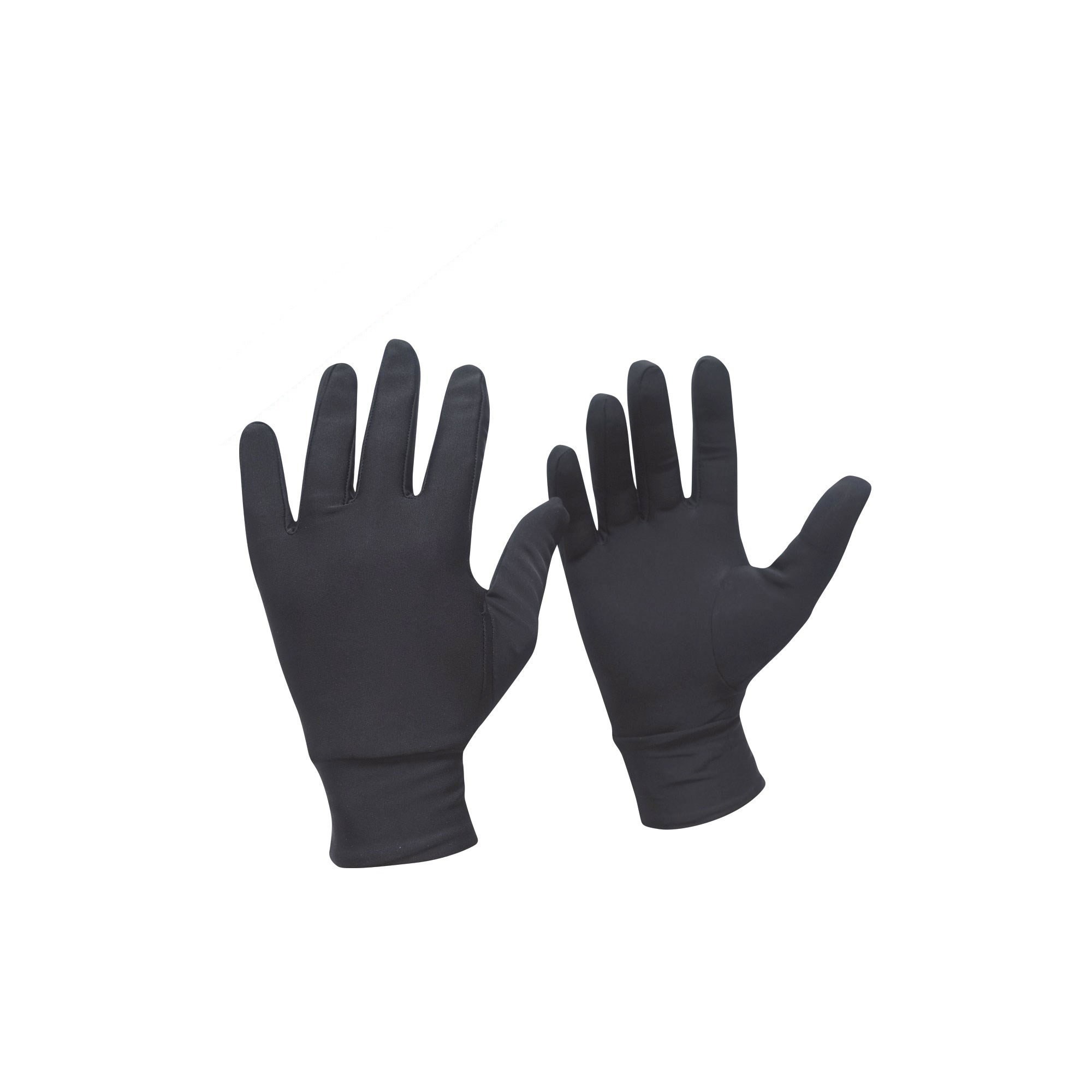 SOUS GANTS EN NYLON NOIR  - 1