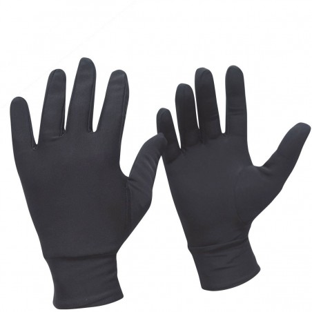 SOUS GANTS EN NYLON NOIR  - 1