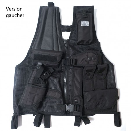 Gilet tactique Intervention avec Holster Droitier ou Gaucher- DAN