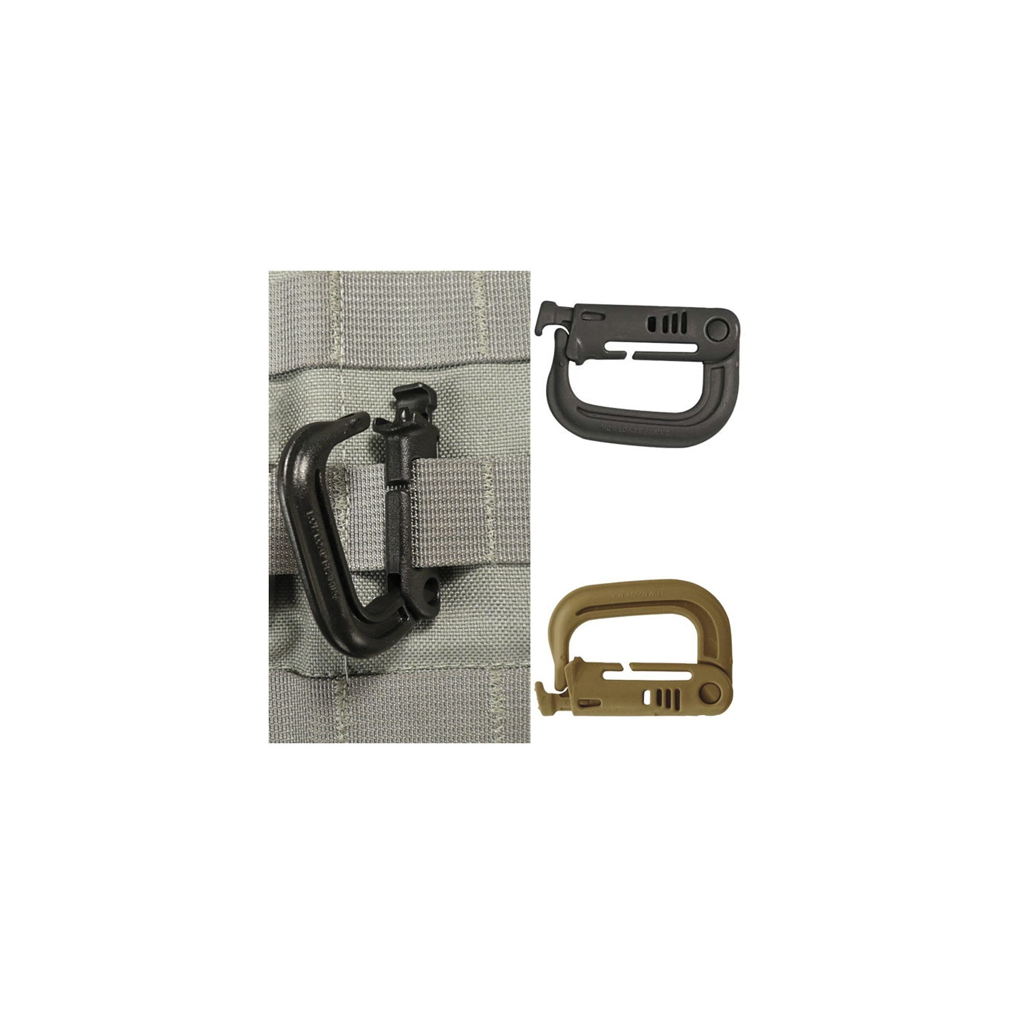 MOUSQUETON ATTACHES MOLLE 4 CM  - 1 MOUSQUETON ATTACHES MOLLE 4 CM  - 1