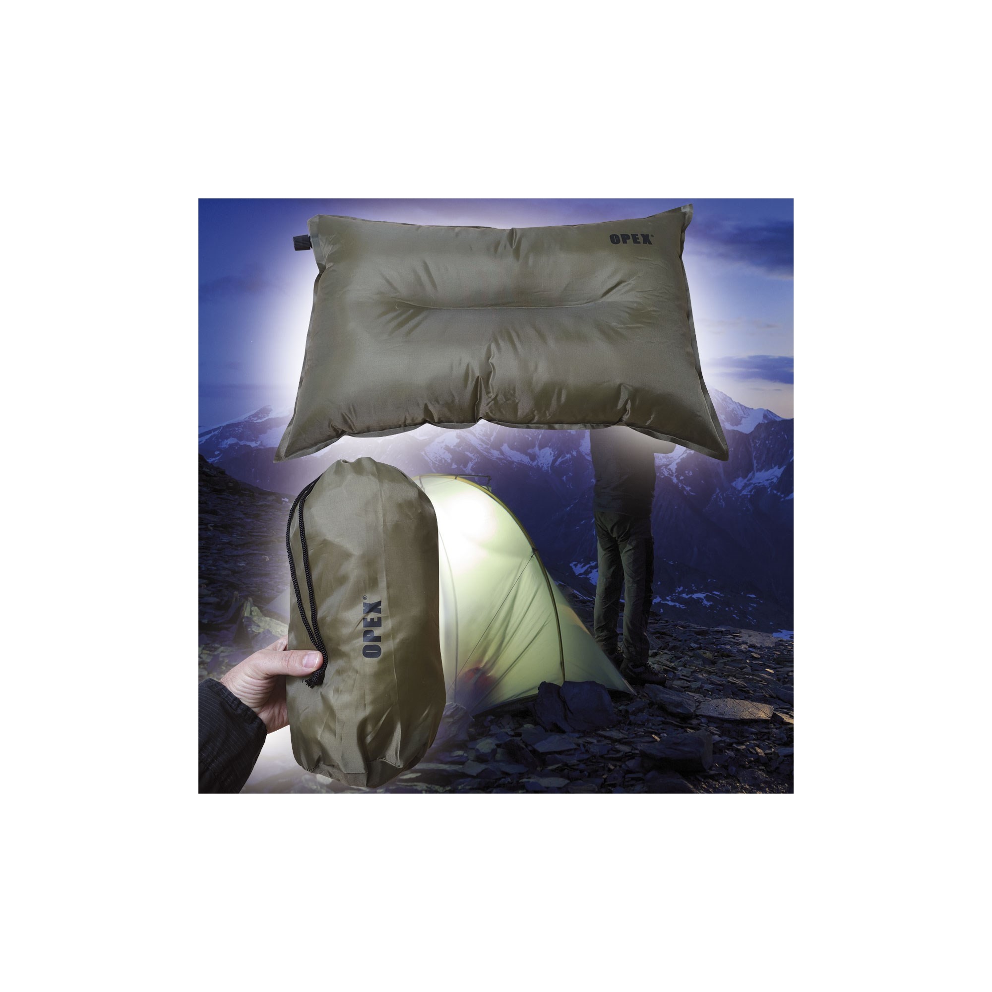 OREILLER AUTO GONFLABLE VERT  - 1 OREILLER AUTO GONFLABLE VERT  - 1