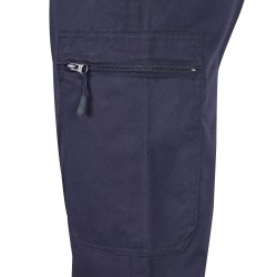 PANTALON INTERVENTION MAT BLEU poches latérales  - 5