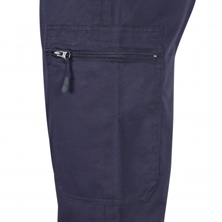 PANTALON INTERVENTION MAT BLEU poches latérales  - 5