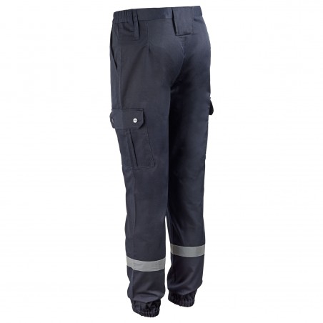 PANTALON bleu SECURITE INCENDIE AVEC POCHES LATERALES  - 3