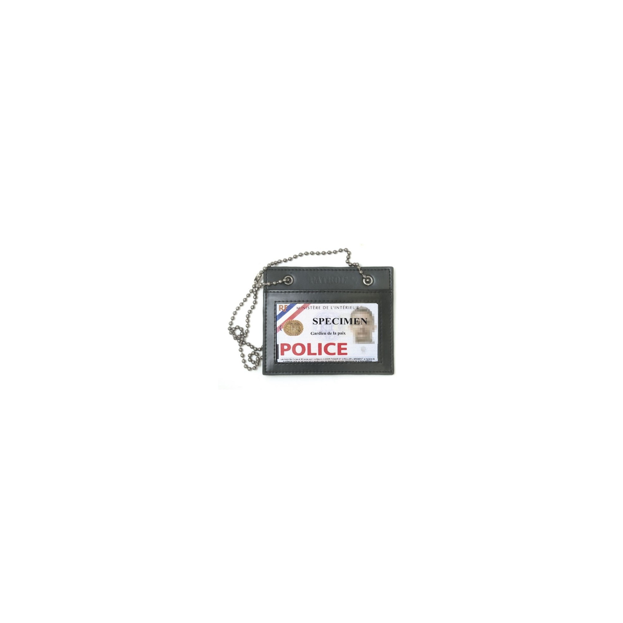 PORTE-CARTES EN CUIR AVEC CHAINE  - 2 PORTE-CARTES EN CUIR AVEC CHAINE  - 2