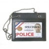 PORTE-CARTES EN CUIR AVEC CHAINE  - 2 PORTE-CARTES EN CUIR AVEC CHAINE  - 2