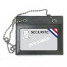 PORTE-CARTES EN CUIR AVEC CHAINE  - 3 PORTE-CARTES EN CUIR AVEC CHAINE  - 3
