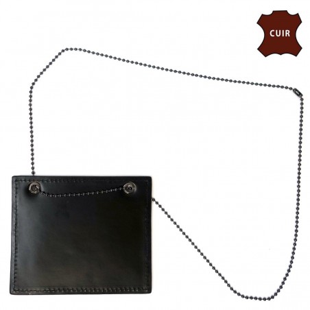 PORTE-CARTES EN CUIR AVEC CHAINE  - 5