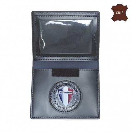 PORTE FEUILLE AGENT SECURITE PRIVEE 2 VOLETS AVEC CARTE NAVIGO  - 1