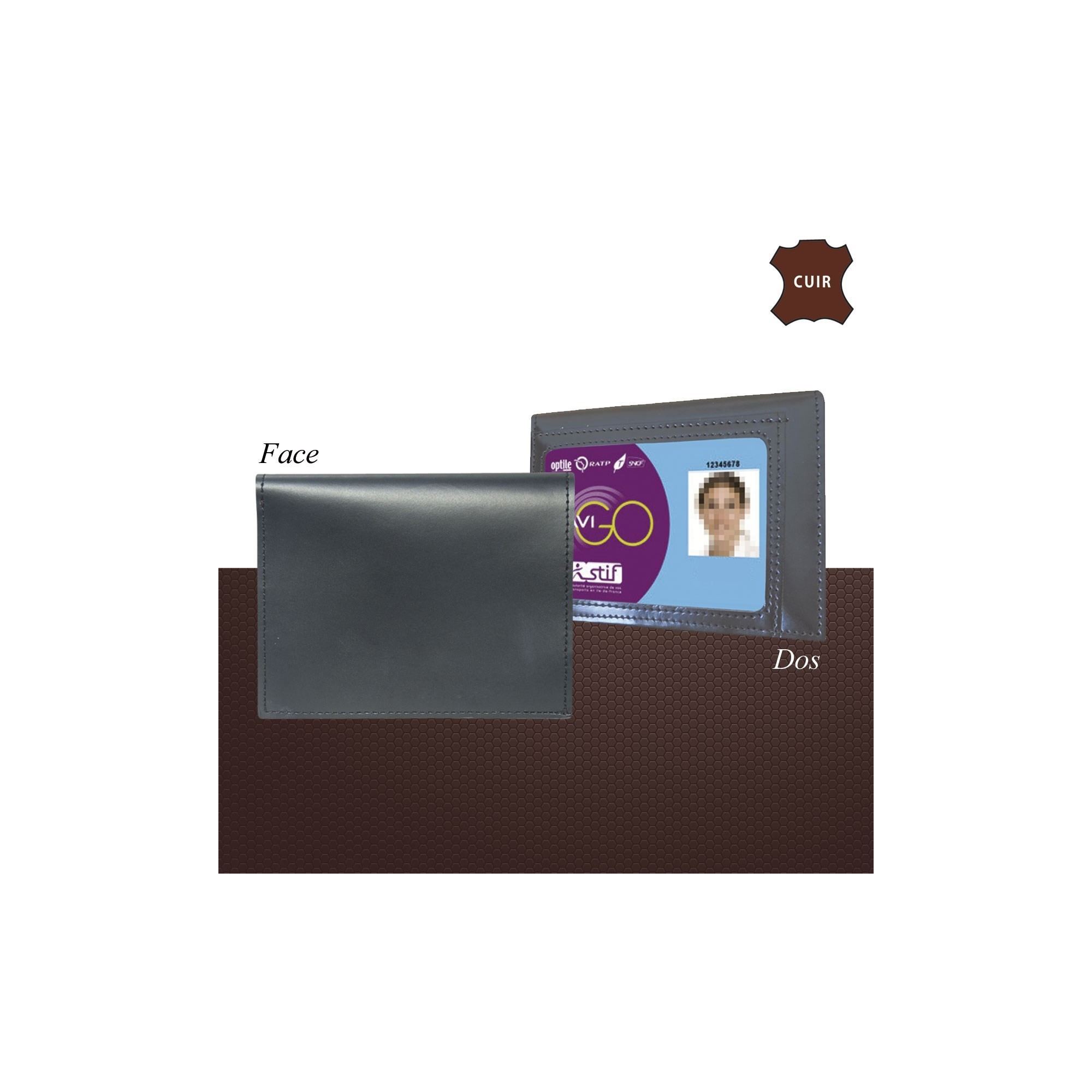 PORTE FEUILLE POLICE 2 VOLETS AVEC EMPLACEMENT CARTE NAVIGO  - 2 PORTE FEUILLE POLICE 2 VOLETS AVEC EMPLACEMENT CARTE NAVIGO  - 2