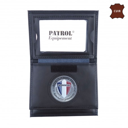 PORTE FEUILLE AGENT SECURITE PRIVEE 3 VOLETS AVEC EMPLACEMENT CARTE NAVIGO  - 1