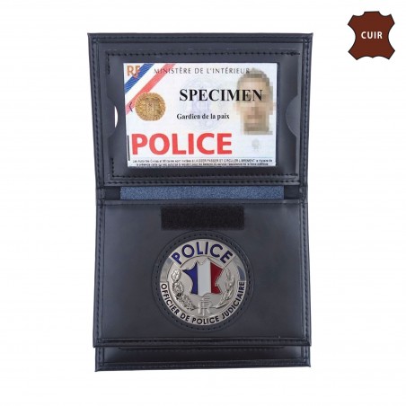 PORTE FEUILLE POLICE 3 VOLETS AVEC EMPLACEMENT CARTE NAVIGO  - 2