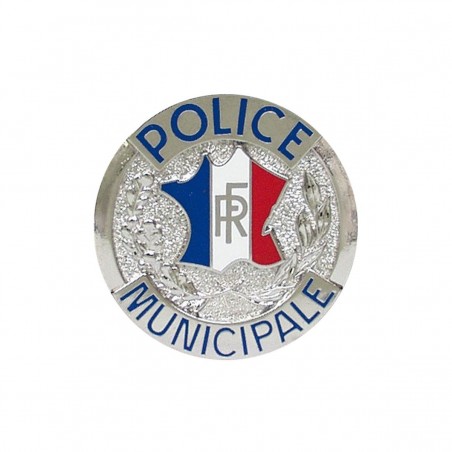 PORTE-CARTES CUIR FORMAT CB + BILLET AVEC INSIGNE POLICE MUNICIPALE  - 3