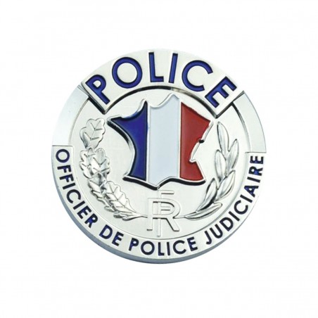 PORTE-CARTES CUIR FORMAT CB + BILLET AVEC INSIGNE POLICE  - 3