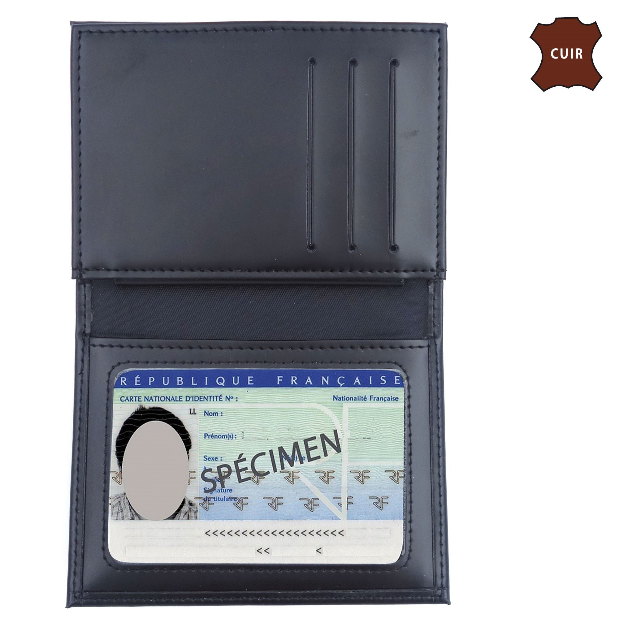 Porte carte grise 3 volets - ref. 129 - Dim. 13 x 27,5 cm - Agents