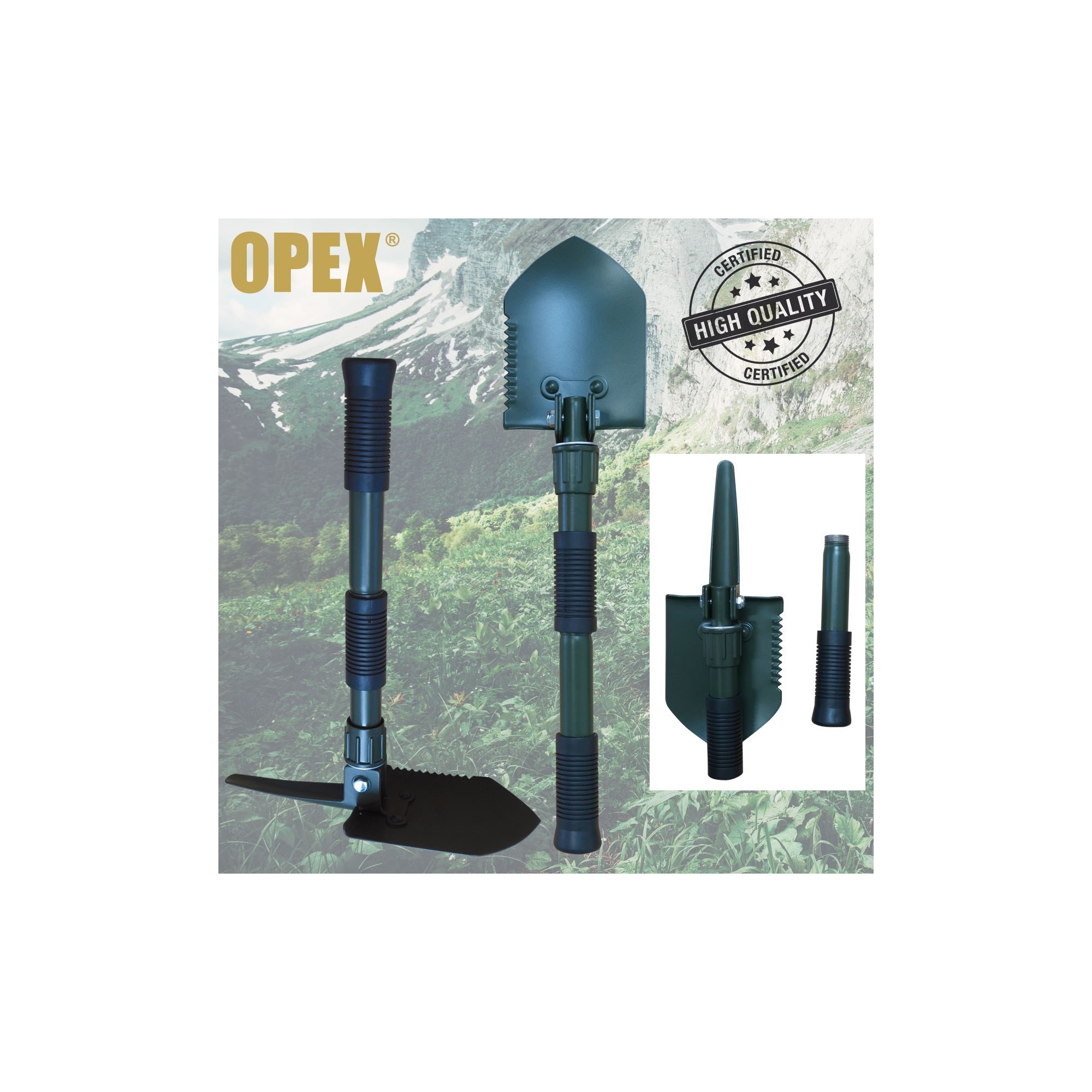 Pelle démontable pour randonnée et survie  - 1