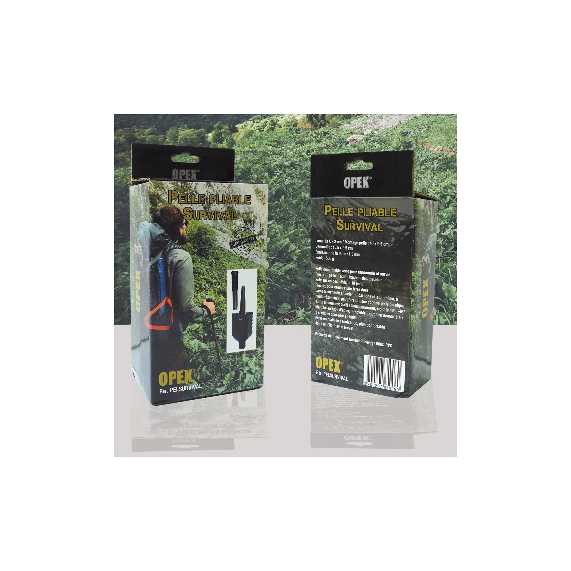 Pelle démontable pour randonnée et survie  - 2