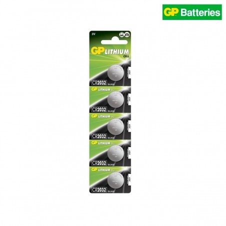 GP pile bouton, Lithium, CR2032 X 5  - 1