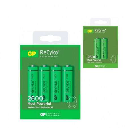 Pile rechargeable AA, 4 ReCyko, 2600 mAh