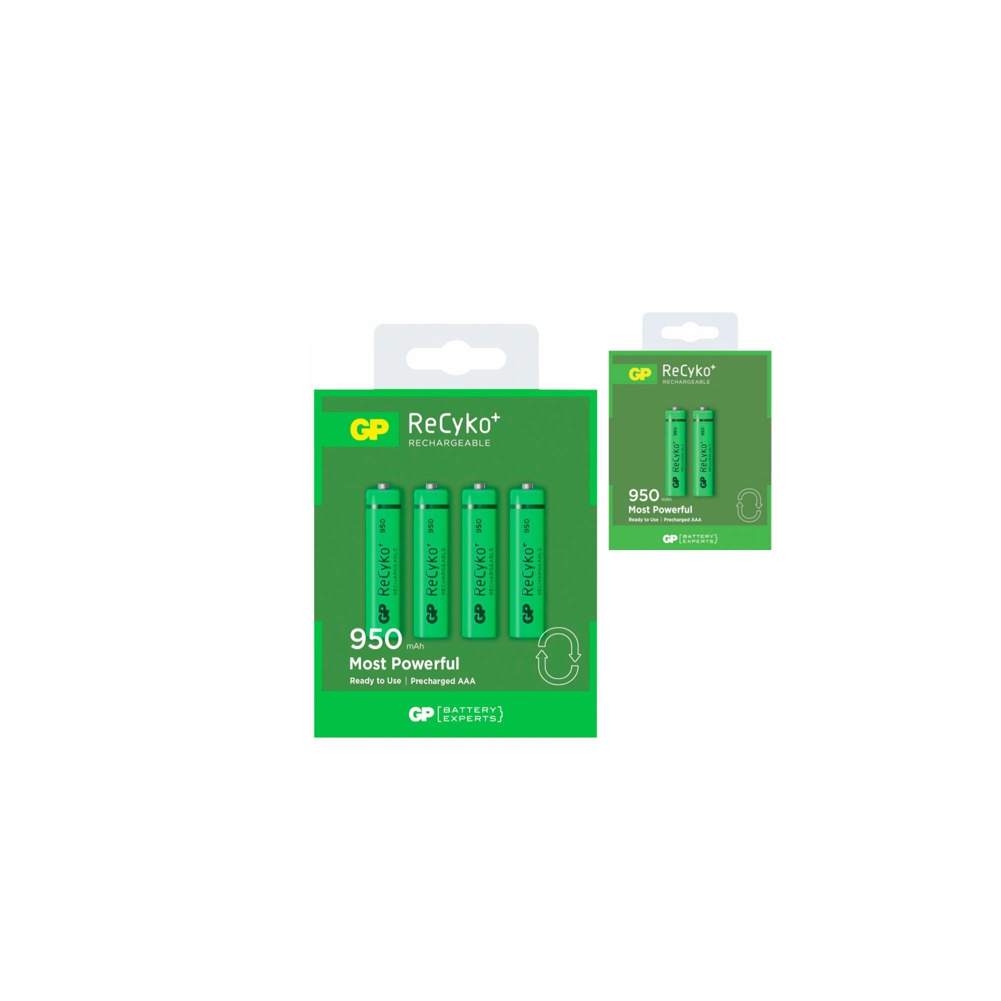 Piles rechargeables AAA, 4 ReCyko, 950 mAh