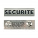 PLAQUE METAL SECURITE