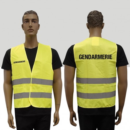 GILET FLUO HAUTE VISIBILITE GENDARMERIE  - 1