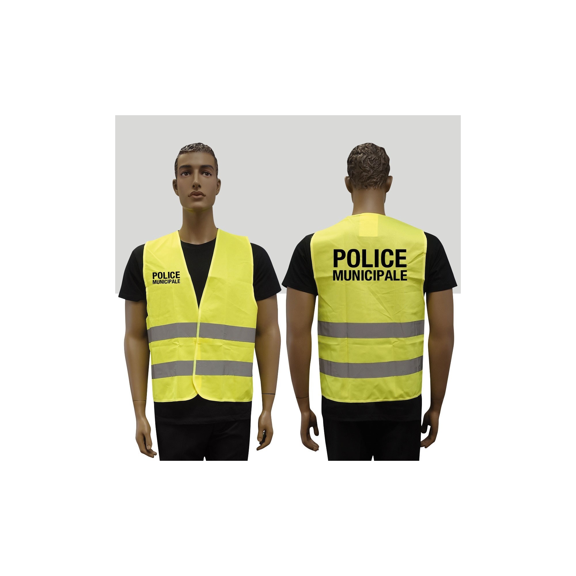 GILET FLUO HAUTE VISIBILITE POLICE MUNICIPALE  - 1 GILET FLUO HAUTE VISIBILITE POLICE MUNICIPALE  - 1