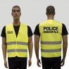 GILET FLUO HAUTE VISIBILITE POLICE MUNICIPALE  - 1 GILET FLUO HAUTE VISIBILITE POLICE MUNICIPALE  - 1